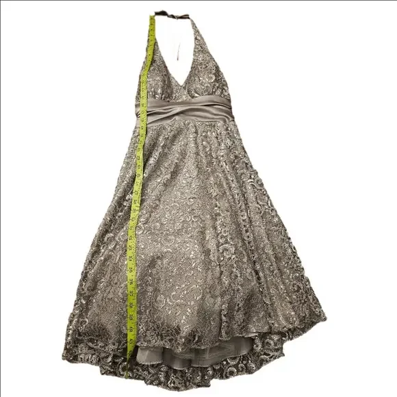 Betsy & Adam Fit & Flare Light Gray Knee Length Party Dress Size 8 - Picture 12 of 12